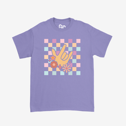 Girl Checkered & ILY Youth Tee