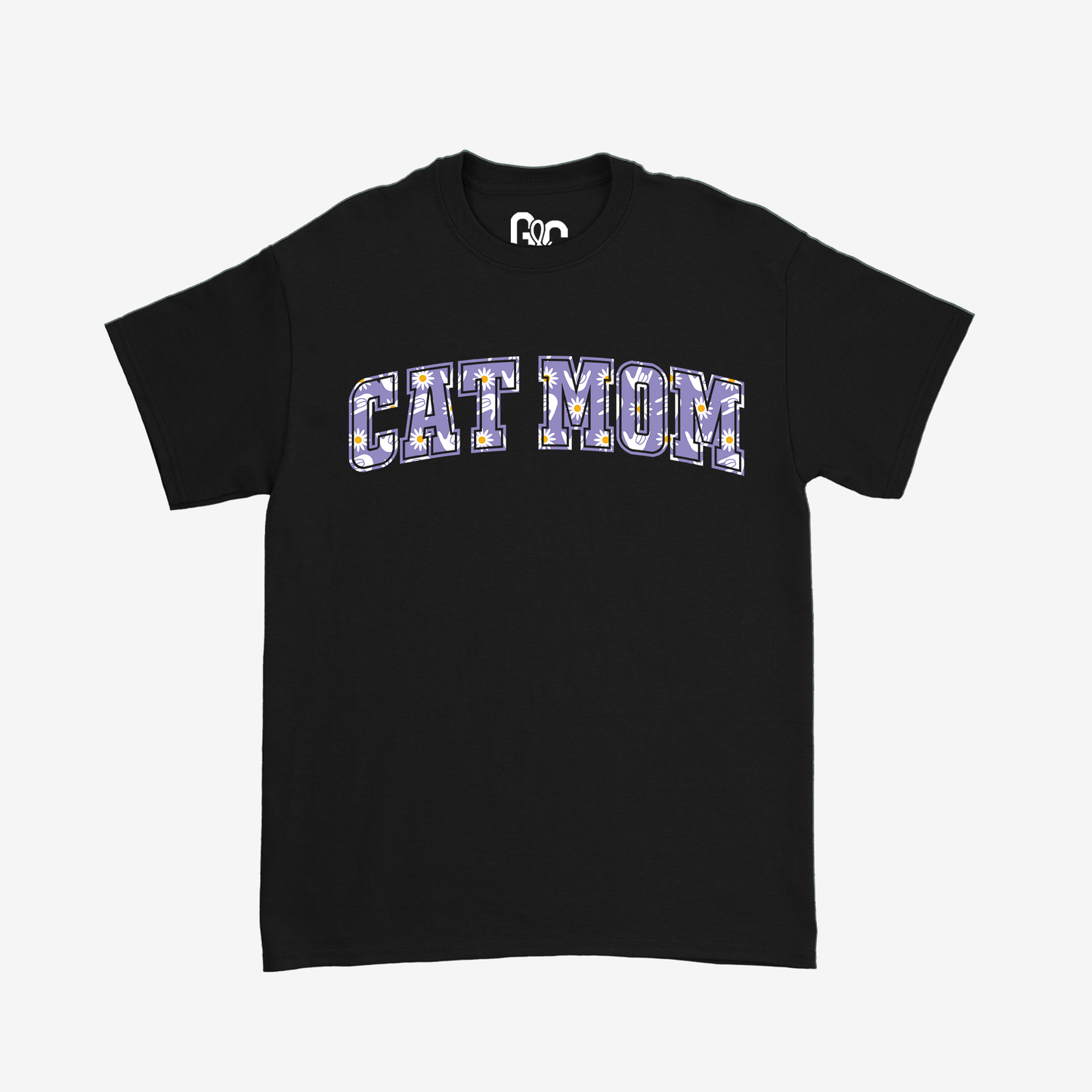 Cat Mom Purple ILY Tee