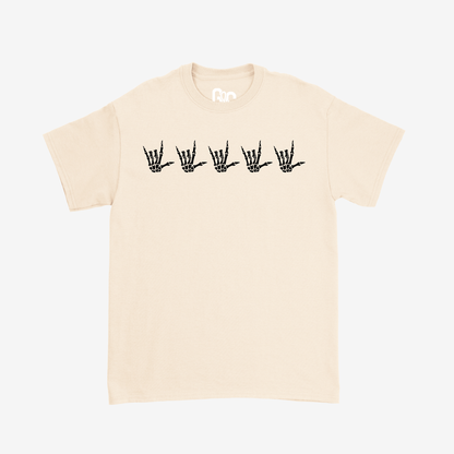 Skeleton ILY Pattern Youth Tee