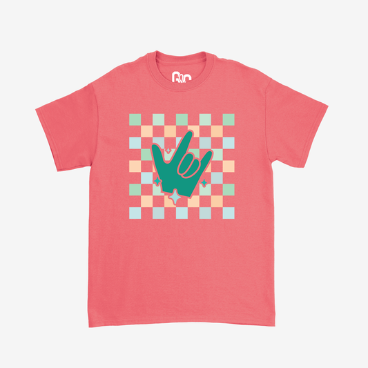 Boy Checkered & ILY Youth Tee