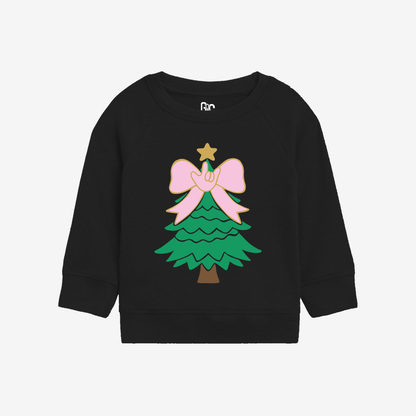 Bow Xmas Tree Toddler Crewneck