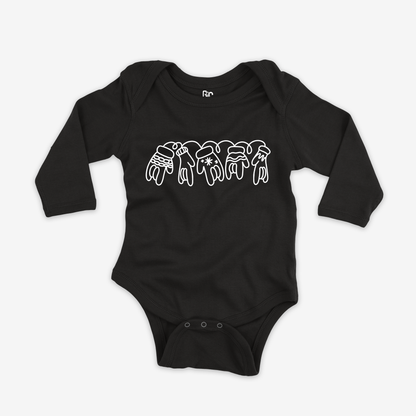 ILY Mittens Onesie Sleeve