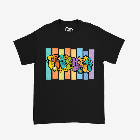 Teacher Retro Striped Tee