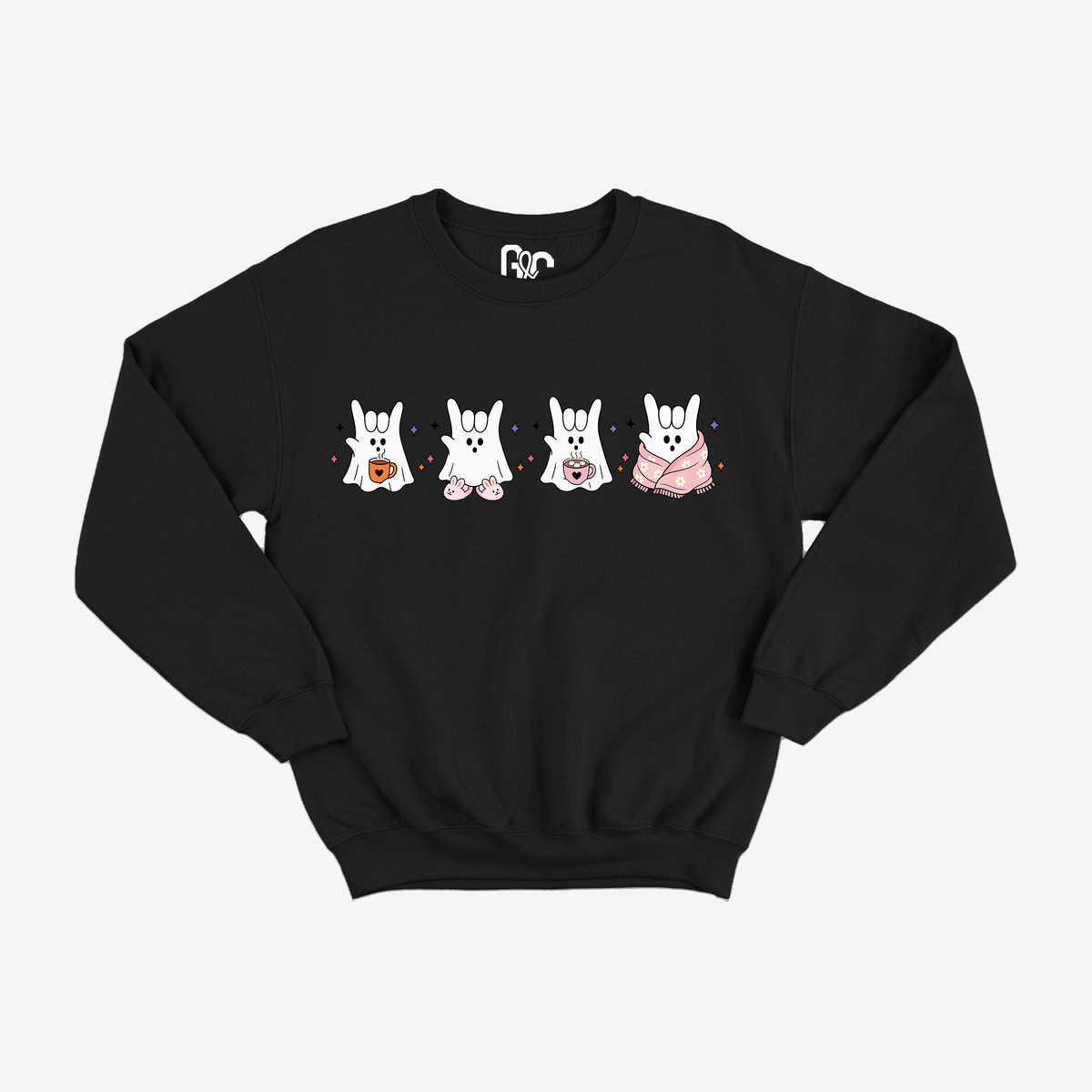 Cozy ILY Ghost Crewneck