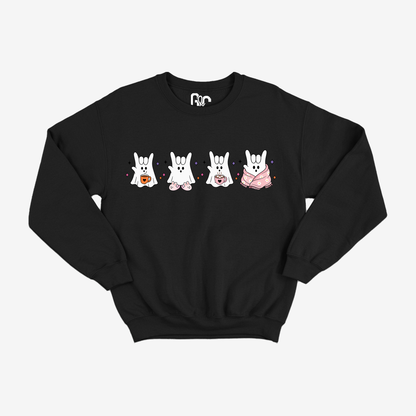 Cozy ILY Ghost Crewneck