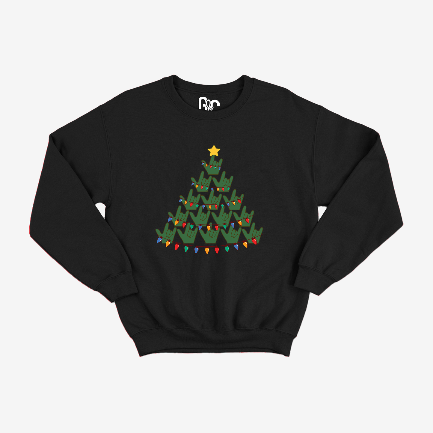 Christmas Tree Light ILY Youth Crewneck