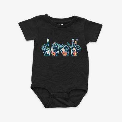 Deaf Flower Onesie Tee