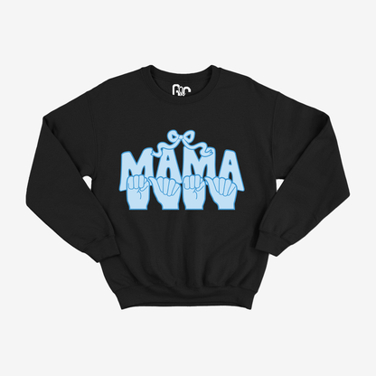 Blue Coquette Mama Crewneck