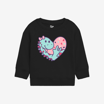 Dino Heart Toddler Crewneck