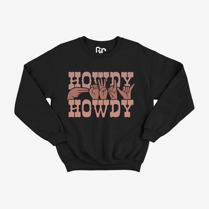 Howdy Pattern Youth Crewneck