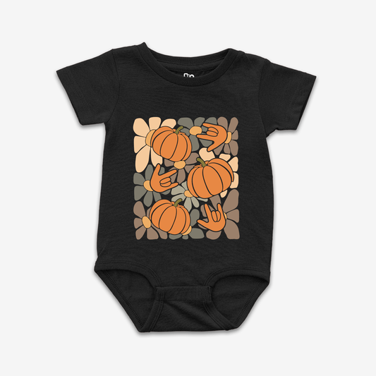Flower Pumpkin Onesie Tee