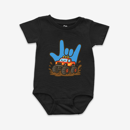 Monster Truck ILY Onesie Tee