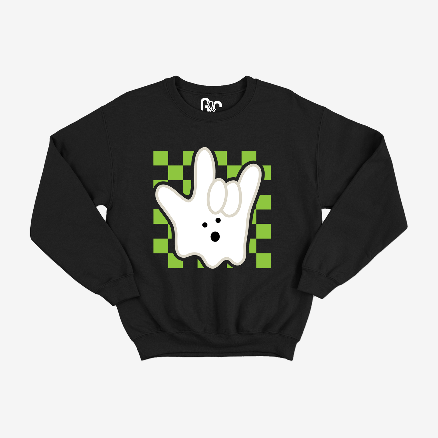 ILY Ghost Checkered Crewneck