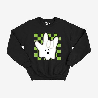 ILY Ghost Checkered Crewneck