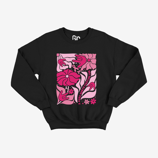 Pink Flower ILY Crewneck