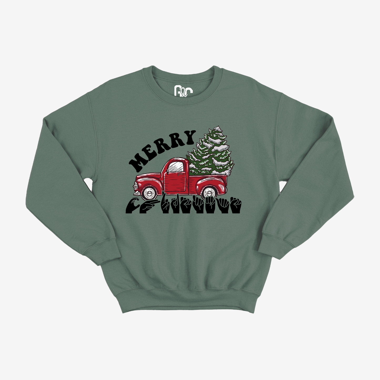 Merry Christmas Truck Crewneck
