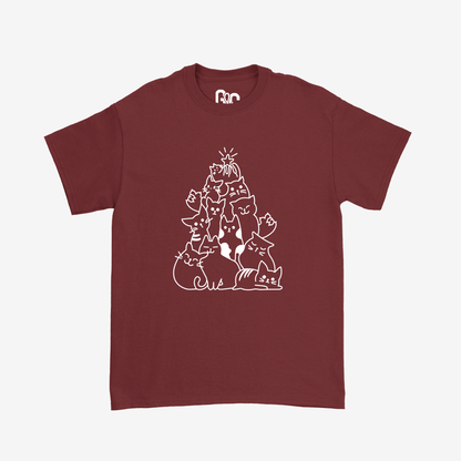 Cat Christmas Tree Tee