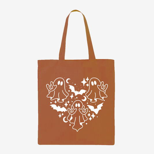 Ghost heart & ILY Tote Bag