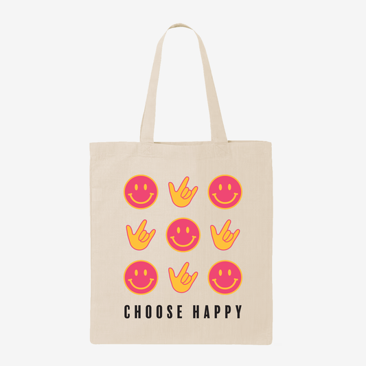 Choose Happy ILY Tote Bag