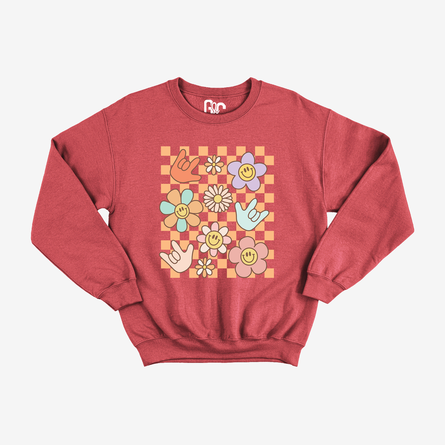 Daisy ILY Checkered Crewneck