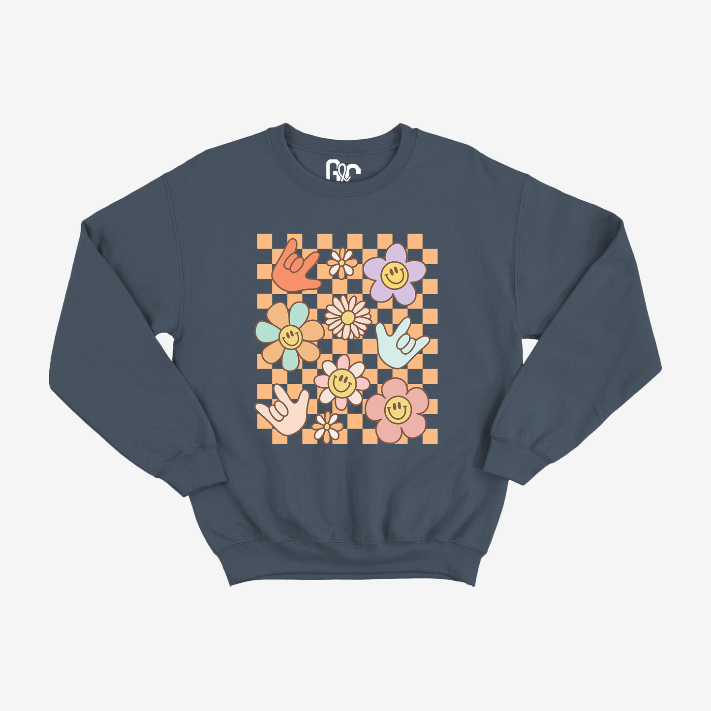 Daisy ILY Checkered Crewneck