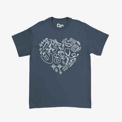 Nurse Heart Doodle Tee