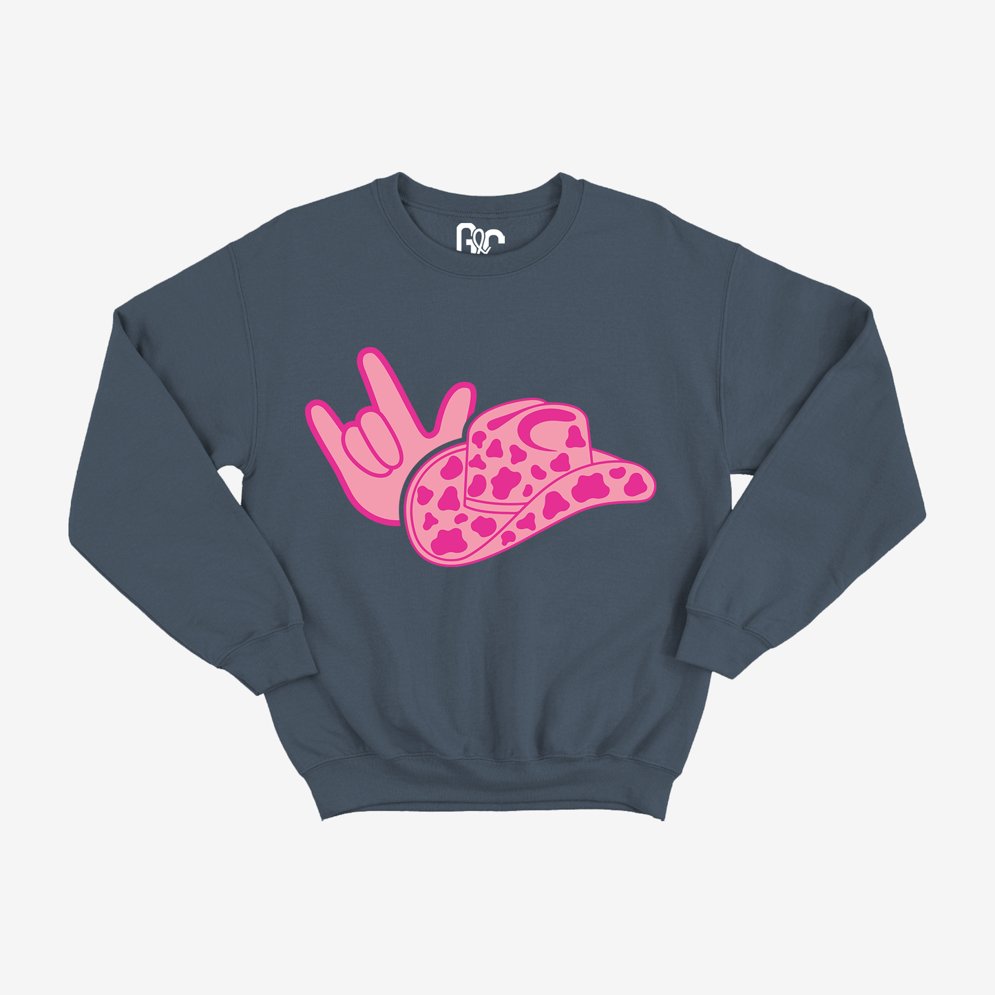 Cowgirl Pink ILY Crewneck