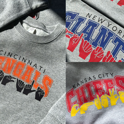 Football Custom Team Crewneck (Small-Large)