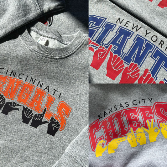 Football Custom Team Crewneck (Small-Large)