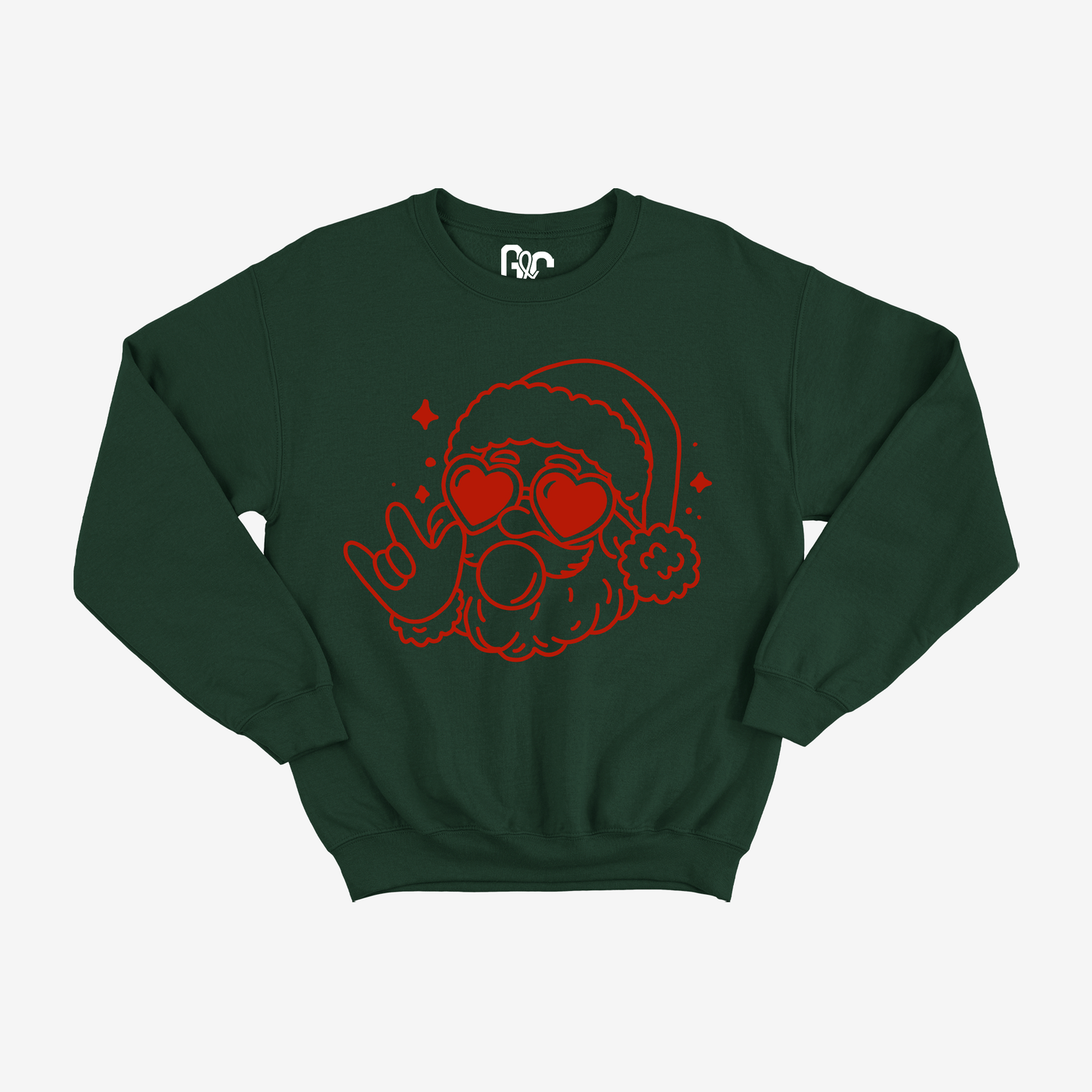 Outline Santa ILY Crewneck