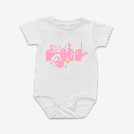 It's A Girl ILY Onesie Tee