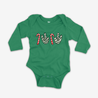Candy Cane & ILY Onesie Sleeve