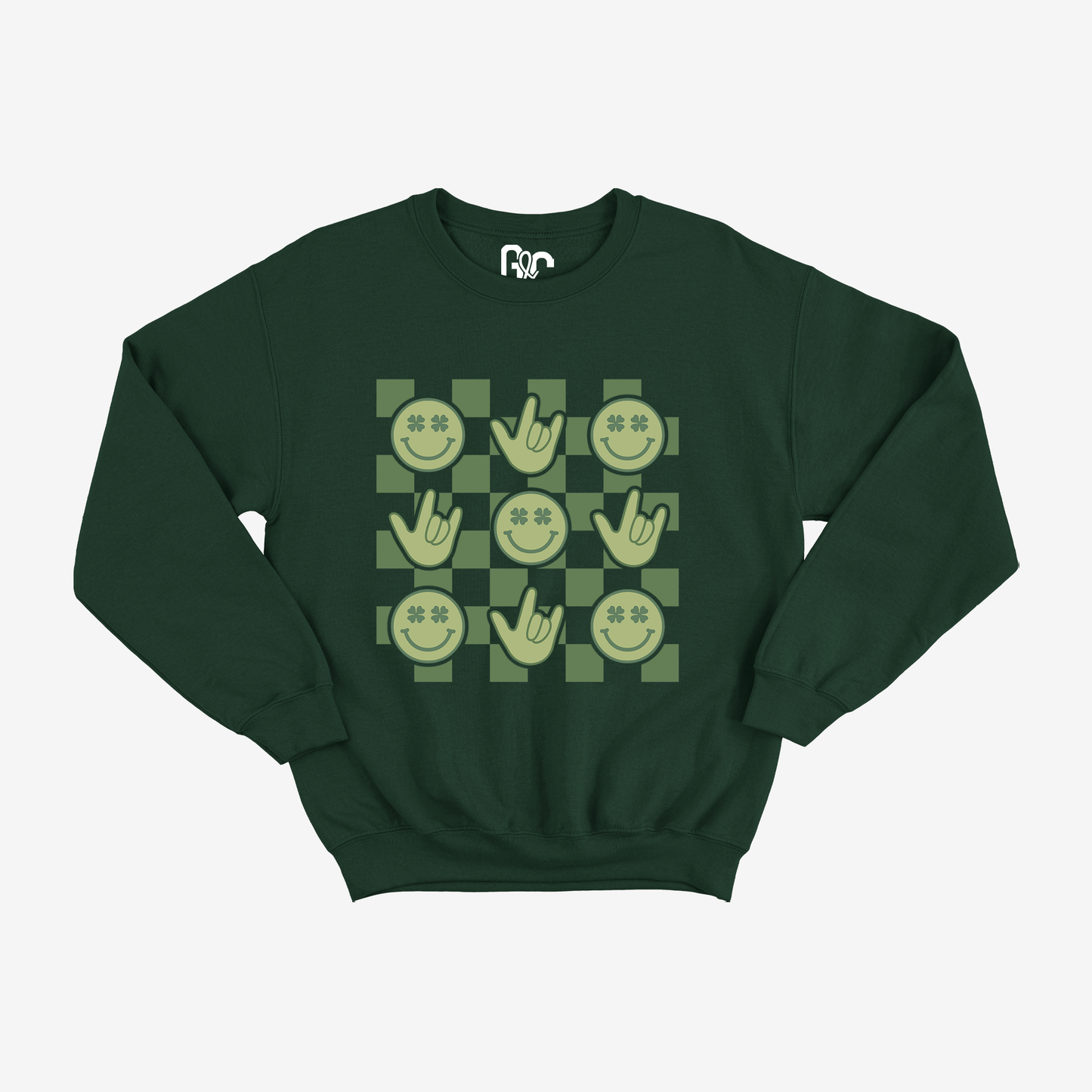 Clover Smiley ILY Crewneck