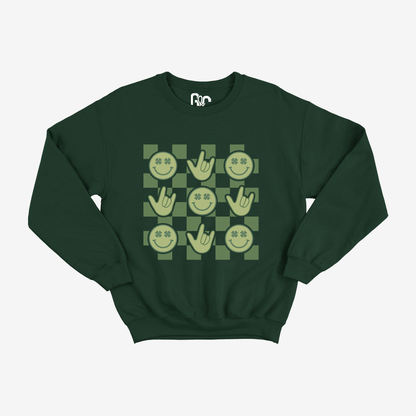 Clover Smiley ILY Crewneck