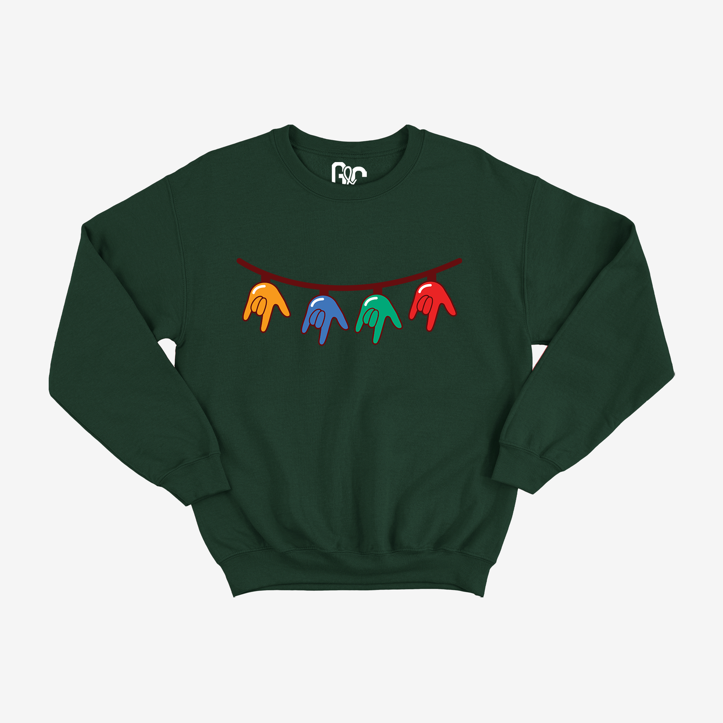 Christmas Light Bulb ILY Youth Crewneck