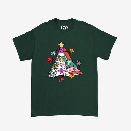 Book Christmas Tree Tee