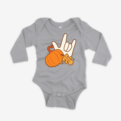 Pumpkin & ILY Onesie Sleeve
