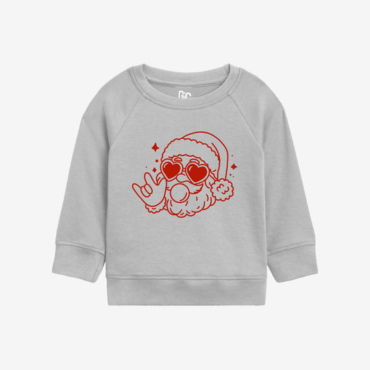 Outline Santa ILY Toddler Crewneck