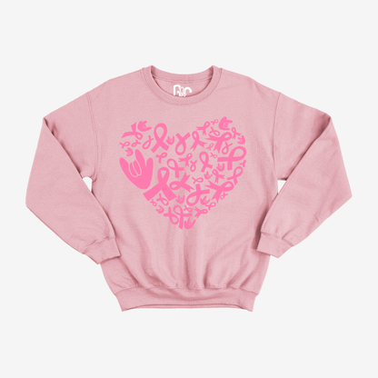 Breast Cancer Heart Crewneck