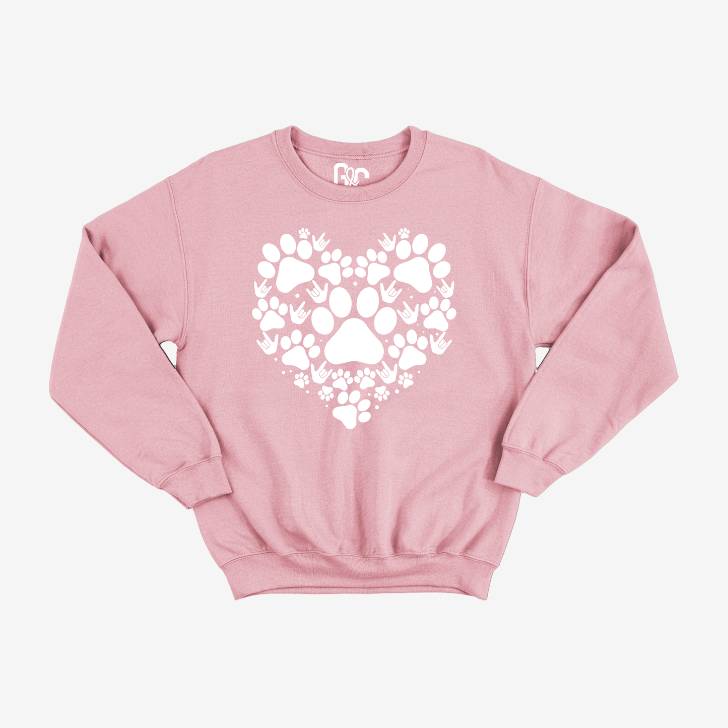 Paw ILY Doodle Crewneck