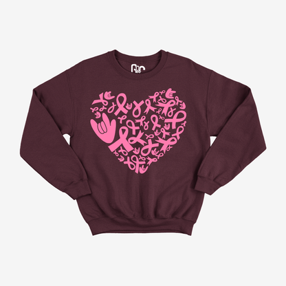 Breast Cancer Heart Crewneck
