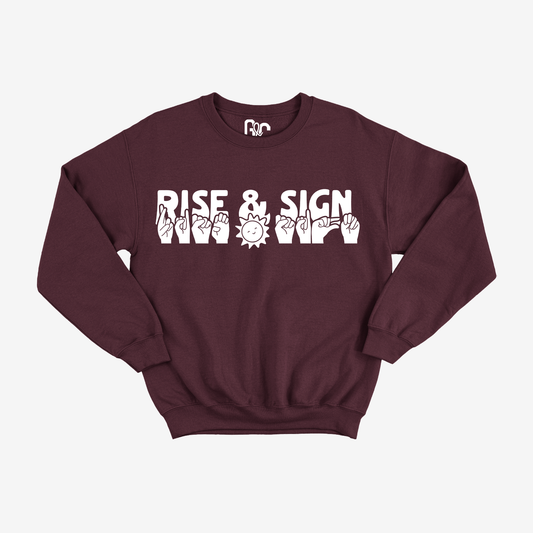 Rise & Sign Youth Crewneck