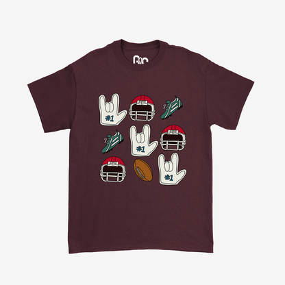 Football Tic Tac Toe Tee