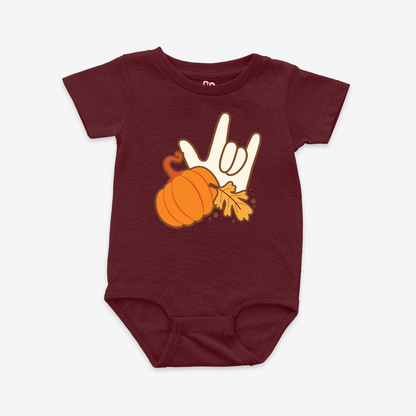 Pumpkin & ILY Onesie Tee