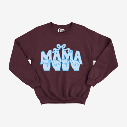 Blue Coquette Mama Crewneck