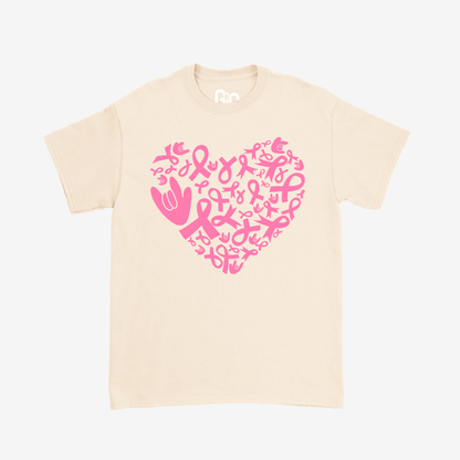 Breast Cancer Heart Tee