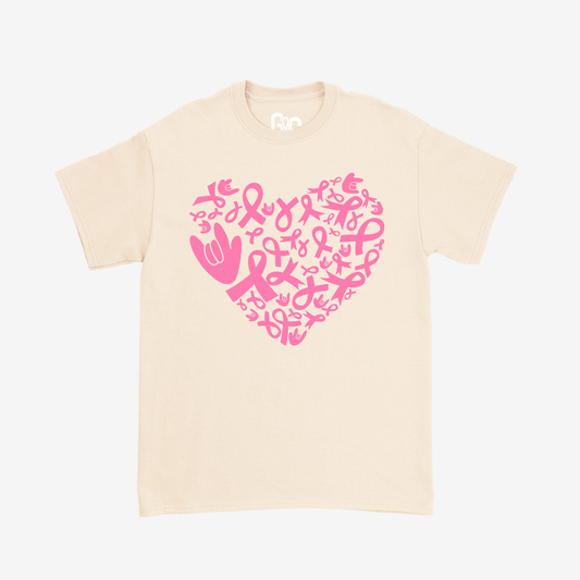 Breast Cancer Heart Tee
