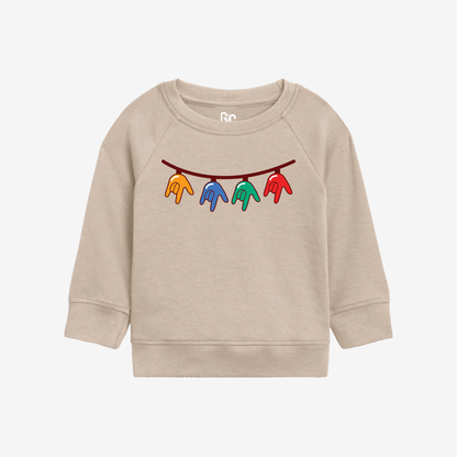 Christmas Light Bulb ILY Toddler Crewneck