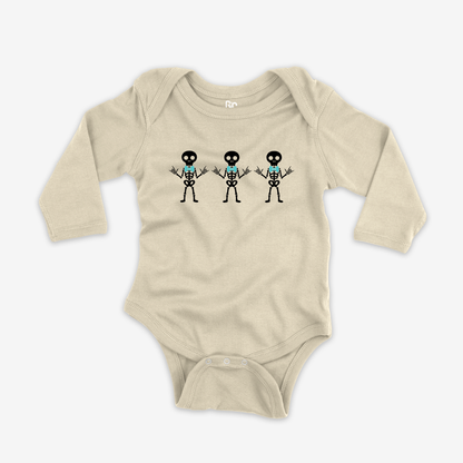 Boy Skeleton Onesie Sleeve