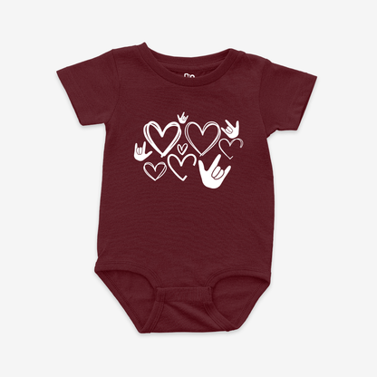 Valentine's ILY Onesie Tee